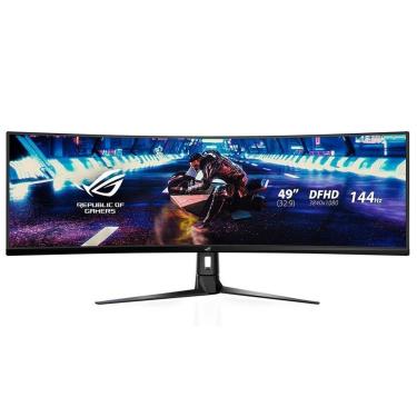 Imagem de Monitor Gamer Curvo ASUS ROG Swift 49", DFHD, UltraWide, 144Hz, FreeSync Premium, HDR 10 - XG49VQ-Unissex
