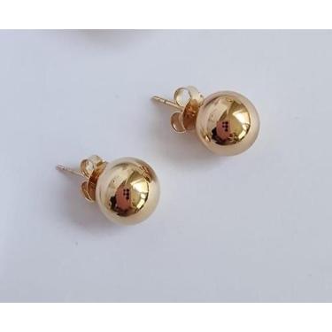 Imagem de Brinco Bola 8mm - Ancia Jias e Semijoias, Única, UNICO