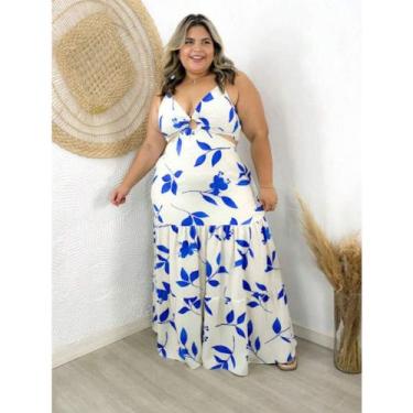 Imagem de Vestido Longo Argola Plus Size -REF.9304 - SEM MARCA, Cor 3, tamu46ao5