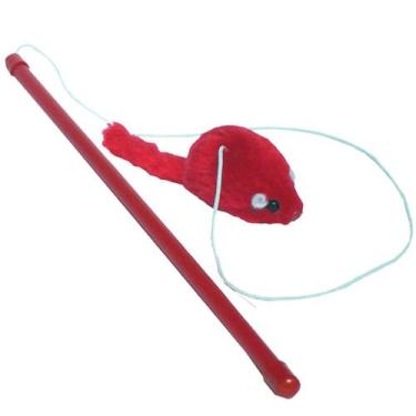 Imagem de Brinquedo Para Gatos Varinha de Pesca com Ratinho - Pesca Gato Chalesc