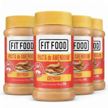 Imagem de Kit 4 Pasta de Amendoim Natural Cremosa FIT FOOD 450g - FITFOOD