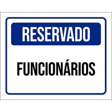 Imagem de Kit 10 Placa Acm De Reservado Funcionários 18X23 - Sinalizo