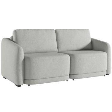 Imagem de Sofá Cama Para Sala De Estar 2 Lugares 216cm Montserrat K01 Linho Cinz