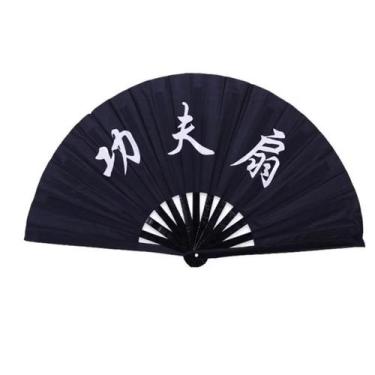 Imagem de Leque Japonês Preto 65cm Dobrável Decorativo - Geek Force