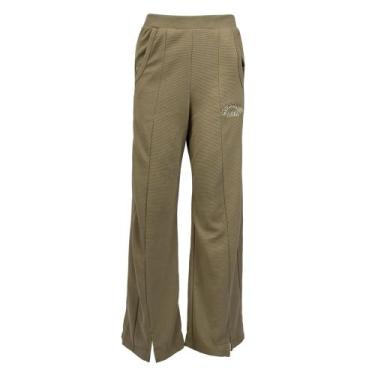 Imagem de Calça Feminina Mormaii Wide Leg Moletom Verde Oliva, Verde, GG