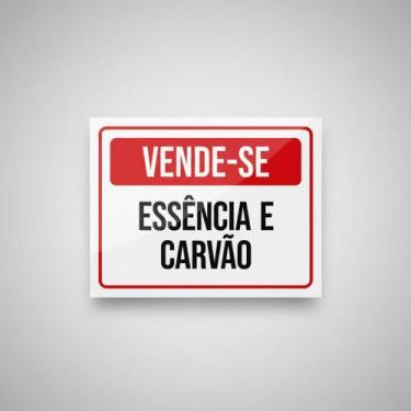Imagem de Placa Acm Vende-Se Essência E Carvão 18X23 - Sinalizo