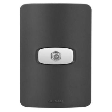 Imagem de Conjunto 1 Tomada Tv - Gracia Black Maxx / Branco - Gmpb033 - Alumbra