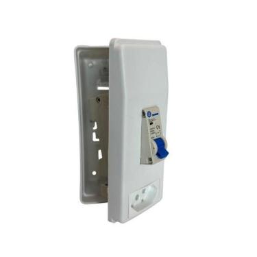 Imagem de Centrinho Para Disjuntor 1 Din + Tomada 20A - Hs Automação