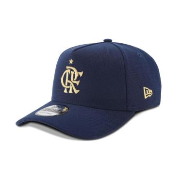 Imagem de BONE NEW ERA 9FORTY A-FRAME FLAMENGO FUTEBOL LIFESTYLE ABA CURVA AZUL-Masculino