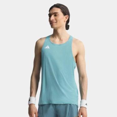 Imagem de Regata Adidas Adizero Singlet Essentials Masculina, Azul turquesa, G
