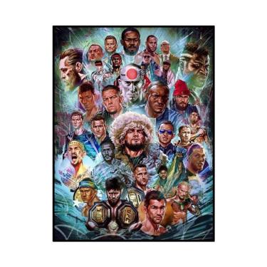 Imagem de Quadro: Arte de parede, pintura em tela, UFC MMA Fighters, 35x50cm