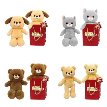 Imagem de Pelúcia Amigos do Coração Love Sacola Presente Sortida Ref.DMT6567 Dm 