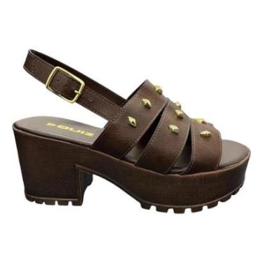 Imagem de SANDALIA QUIZ FEMININA SALTO MEDIO PLATFORMA CASUAL 69-1935-09 MARROM-Feminino