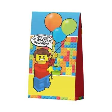 Imagem de Sacolas De Lembrancinhas De Blocos De Montar Para Festa De Aniversário