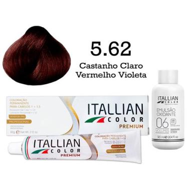 Imagem de Coloração 5.62 Castanho Claro Vermelho Violeta Oxi 06 Volumes 90ml  It