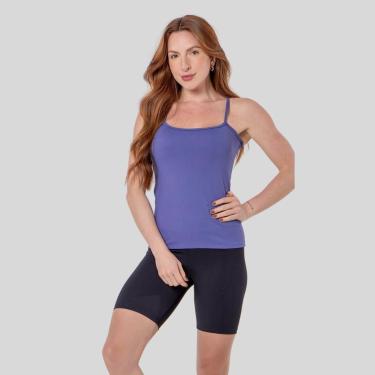 Imagem de Regata Feminina Poliamida Alças Finas Academia Blusa Feminina-Feminino