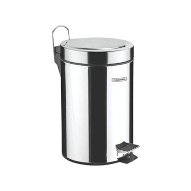 Imagem de Lixeira Inox com Pedal Tramontina Brasil 30 L, Prata