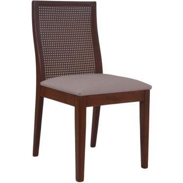 Imagem de Cadeira Arizona Madeira Maciça Tela Sextavada Castanho