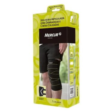 Imagem de Joelheira Articulada Neoprene C/ Dobradiças Metálicas Mercur Tamanho M