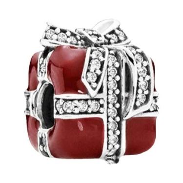 Imagem de Pingente De Flor De Maçã Em Forma De Coração Vermelho Em Prata 925 Par