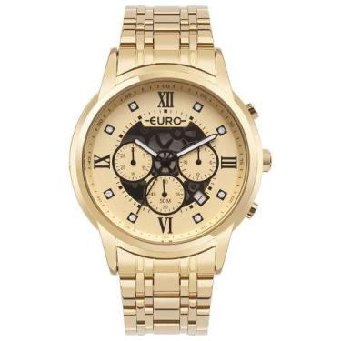 Imagem de Relógio Euro Feminino Big Case Dourado - Eujs26aa-4d Eujs26aa-4d