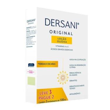 Imagem de Kit Loção Oleosa Dersani Original 3 Unidades 100ml Cada
