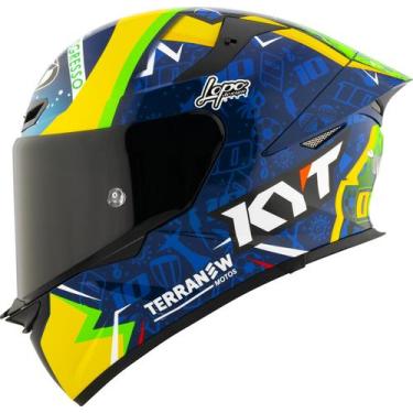 Imagem de Capacete KYT TT Revo Diogo Moreira 2024 Azul e Amarelo, 58