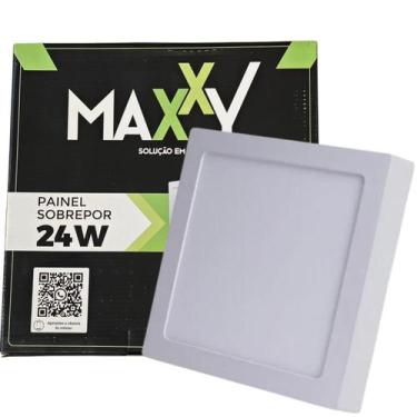 Imagem de Painel LED Sobrepor Maxxy 24W Quadrado 30x30 Branco Frio BlackLight Un