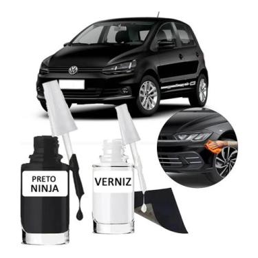 Imagem de Tinta Tira Risco Automotiva Preto Ninja VW Gol Polo Up Golf -, Crossfo