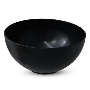 Imagem de Kit 20 Bowls Potes Cumbuca Tigela Plastico Cor Viva 370 ML Cor:PRETO -
