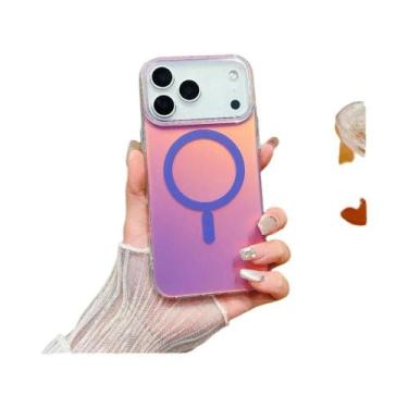 Imagem de Capa Magnética Com Glitter Arco-Íris Para iPhone 17 pro Max 16 15 14 1