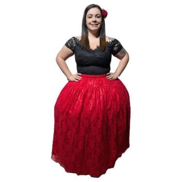 Imagem de Saia Renda 3m - - Motumba Asé, Vermelho, Único