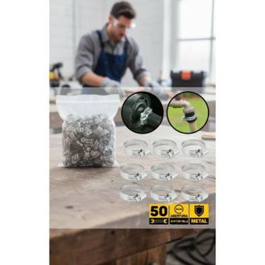 Imagem de 2x 50 Abraçadeiras Inox 3/4" (13-19mm) P/ Mangueira Segura - Congratul