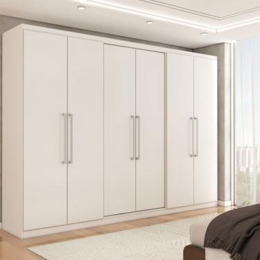 Imagem de Guarda-Roupa Casal City 6 Portas 2 Gavetas Branco - Panorama Móveis