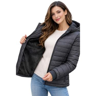 Imagem de Jaqueta Feminina Impermeável Puffer FMF com Capuz-Feminino