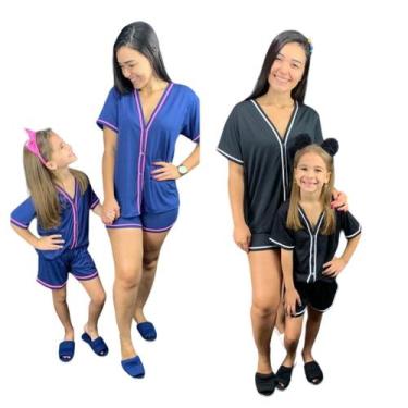 Imagem de Kit Pijamas Mãe e Filha Americano Verão manga Curta baby dol - PIJAMAS