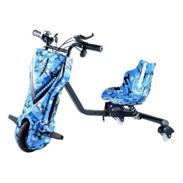Imagem de Patinete Elétrico Triciclo Infantil Drift 350w 36v - Azul Car, Azul