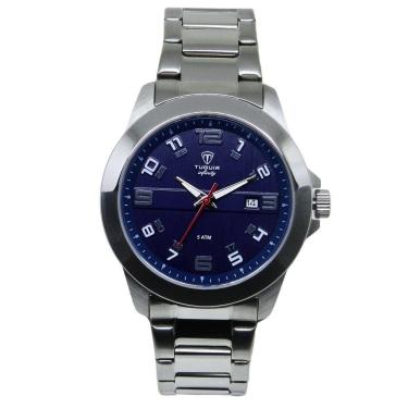 Imagem de Relógio Masculino de Aço Tuguir Analógico 9169D Prata e Azul-Masculino