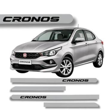 Imagem de Jogo de Friso Fiat Cronos Porta Lateral Ponta Redonda Grafia Cores - M