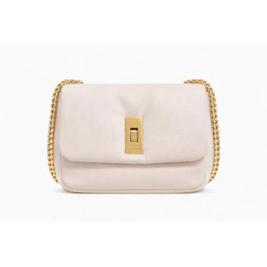 Imagem de  Tommy - Bolsa Creme Transversal Com Detalhes Dourado