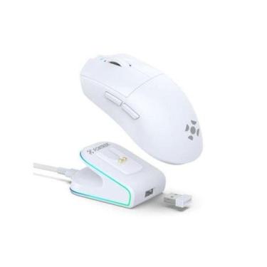 Imagem de Mouse Wireless com Dock de Carregamento Magnético Fortrek Loyal Branco