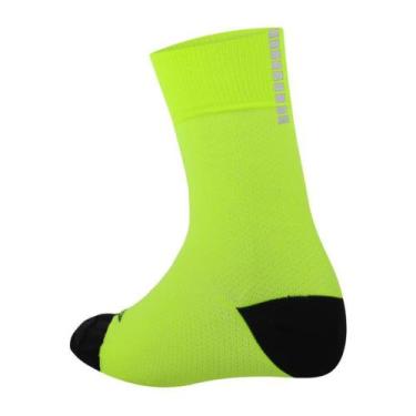 Imagem de Meia Ciclismo Mtb Speed Impact Reflex Masc Mauro Ribeiro, Amarelo, 37-