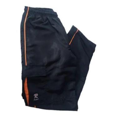 Imagem de Calça masculina em microfibra com listra e bolso cargo - Romer Sport, 