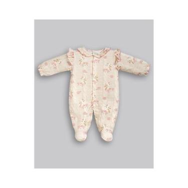 Imagem de Macacão Branco Rosa Carneirinho Bebe Menina Anjos Baby, RN, Rosa
