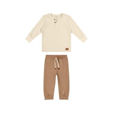 Imagem de Conjunto Calça Moletom Menino Colorittá, 2, Areia