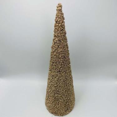 Imagem de Árvore Decorativa de Natal Bolinha Dourada 13x40cm - Florart