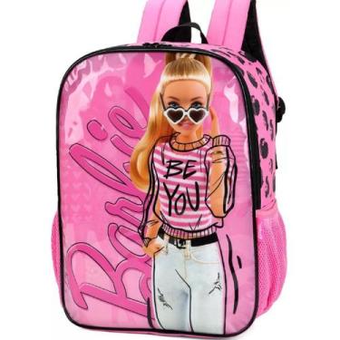 Imagem de Mochila Costa Infantil Escolar Menina Juvenil Barbie Fashion London Ro