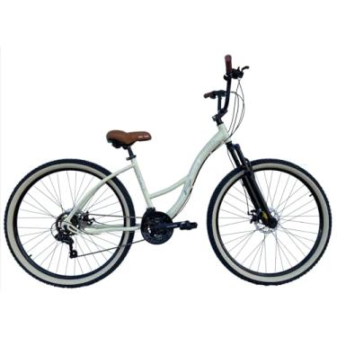 Imagem de Bicicleta Unissex Aro 29 aluminio Beach City Bege 21 Marchas Dalannio Bikes