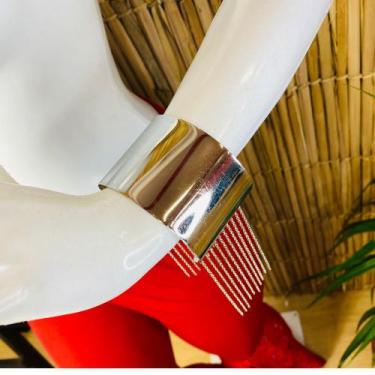 Imagem de Bracelete Dayoff  Lisa com Correntes Penduradas  Acessório para Dança 
