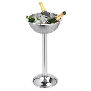 Imagem de Champanheira Com Pedestal Inox Balde De Gelo 3 Garrafas 8 Litros Chão 